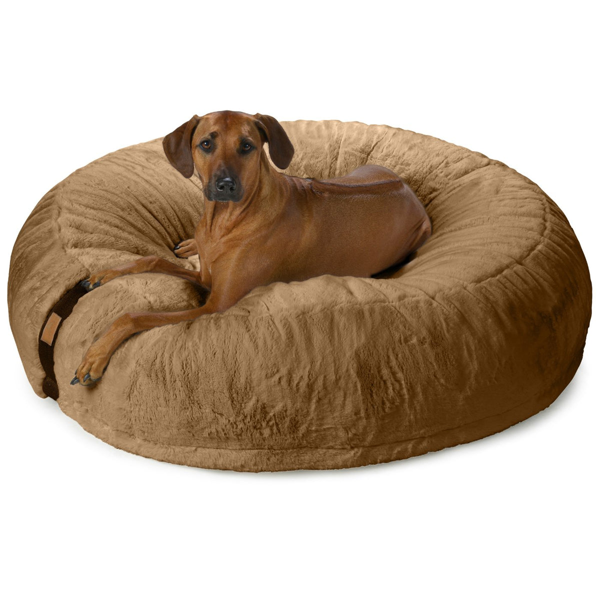 Premium Hundekissen Groesse XXL mit mit 125cm Durchmesser für grosse Hunderassen wie Ridgeback 